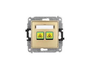 ICON Mechanizm gniazda światłowodowego/optycznego podwójnego złoty 29IGOP-2