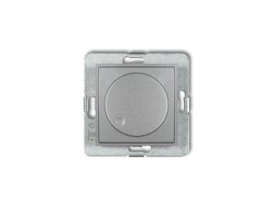ICON Mechanizm elektronicznego regulatora oświetlenia przyciskowo-obrotowego do lamp LED srebrny metalik 7IRO-2