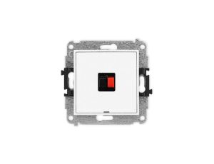 MINI Mechanizm gniazda głośnikowego pojedynczego, bez pola opisowego biały mat 25MGGBO-1