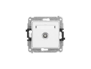 MINI Mechanizm gniazda pojedynczego BNC biały mat 25MGBNC-1