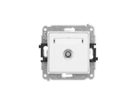 MINI Mechanizm gniazda pojedynczego BNC biały mat 25MGBNC-1