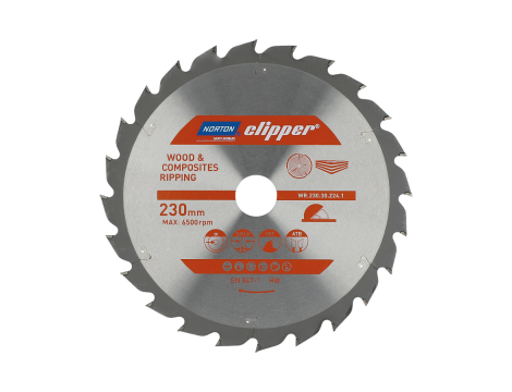 NORTON PIŁA TARCZOWA 230mm x 30mm x 24z DREWNO I KOMPOZYTY ATB (2,8 / 1,8)