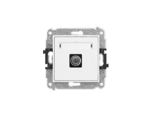 MINI Mechanizm gniazda antenowego pojedynczego TV biały mat 25MGTV-1
