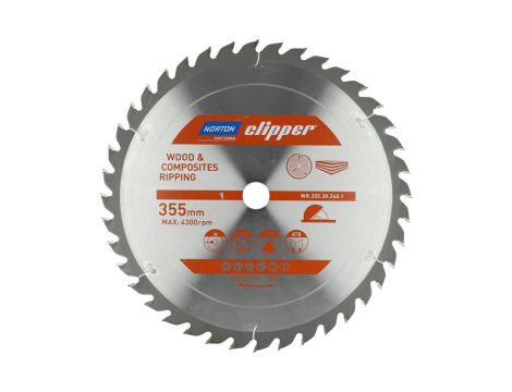 NORTON PIŁA TARCZOWA 355mm x 30mm x 40z DREWNO I KOMPOZYTY ATB (3,2 / 2,4)