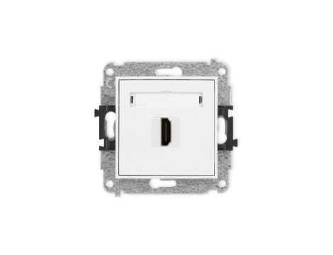 MINI Mechanizm gniazda pojedynczego HDMI 2.0 biały mat 25MHDMI-3