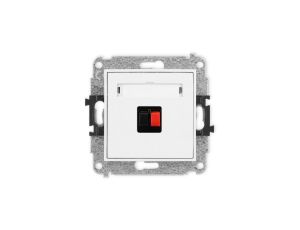 MINI Mechanizm gniazda głośnikowego pojedynczego biały mat 25MGG-1