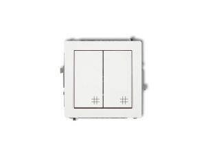 DECO Mechanizm łącznika podwójnego krzyżowego, biały mat 25DWP-66