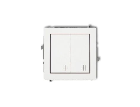 DECO Mechanizm łącznika podwójnego krzyżowego, biały mat 25DWP-66