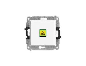 MINI Mechanizm gniazda światłowodowego/optycznego pojedynczego, bez pola opisowego biały mat 25MGOPBO-1