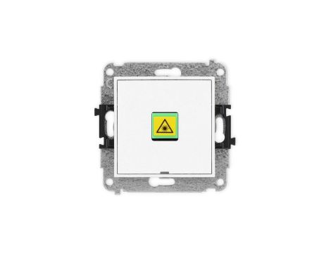 MINI Mechanizm gniazda światłowodowego/optycznego pojedynczego, bez pola opisowego biały mat 25MGOPBO-1