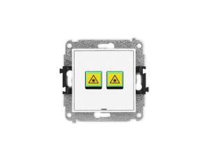 MINI Mechanizm gniazda światłowodowego/optycznego podwójnego, bez pola opisowego biały mat 25MGOPBO-2