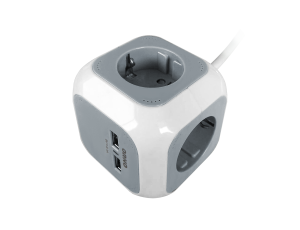 ORNO PRZEDŁUŻACZ 4 KROTNY 2P + Z  ŁADOWARKA 2 X USB, 1.4 M