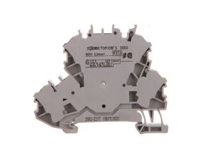 Złączka 2-piętrowa 2,5mm2 PE/N szara TOPJOBS 2002-2217 /50szt./