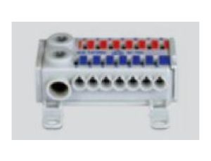 Blok rozdzielczy CU ECB 2-polowy 2x25mm2 , 2x (7x4mm2) czerwony/niebieski KS741RN
