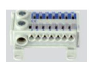 Blok rozdzielczy CU ECB 1 -polowy 2x25mm2, 14x4mm2, niebieski KS741N