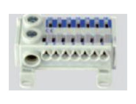 Blok rozdzielczy CU ECB 1 -polowy 2x25mm2, 14x4mm2, niebieski KS741N