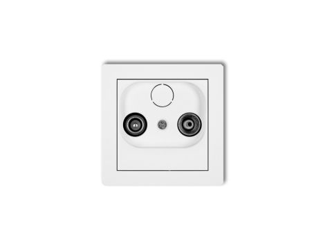 DECO Mechanizm gniazda abonenckiego RTV końcowego 2dB, biały mat 25DG2K