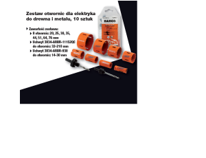BAHCO OTWORNICA 3834 KPL.10szt