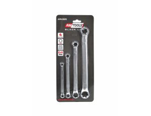 AWTOOLS KLUCZ OCZKOWY TORX E6-E24 - 4 CZĘŚCI BLACK LINE
