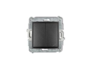 ICON Mechanizm łącznika jednobiegunowego ze schodowym (osobne zasilanie) grafitowy 11IWP-10.2