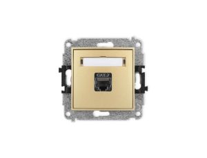 ICON Mechanizm gniazda komputerowego pojedynczego 1xRJ45, kat. 7, ekranowane, 8-stykowy złoty 29IGK-9