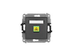 ICON Mechanizm gniazda światłowodowego/optycznego pojedynczego grafitowy mat 28IGOP-1