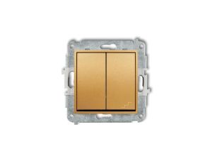ICON Mechanizm łącznika jednobiegunowego ze schodowym (osobne zasilanie) złoty 29IWP-10.2