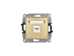 ICON Mechanizm gniazda komputerowego pojedynczego 1xRJ45, kat. 5e, 8-stykowy złoty 29IGK-1