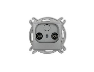 ICON Mechanizm gniazda abonenckiego RTV końcowego w szeregu gniazd przelotowych 6dB srebrny metalik 7IG6K