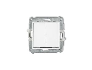 ICON Mechanizm łącznika zwiernego żaluzjowego (dwa klawisze bez piktogramów) biały IWP-8.1