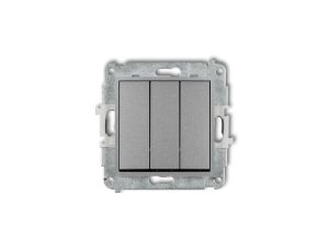 ICON Mechanizm łącznika potrójnego srebrny metalik 7IWP-7