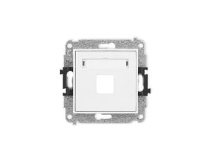 ICON Mechanizm gniazda multimedialnego pojednczego bez modułu (standard Keystone) biały IGM-1P