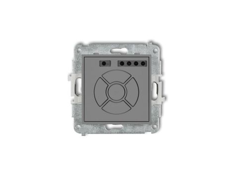 ICON Mechanizm elektronicznego sterownika roletowego (ster. lokalne i pilotem, ster. strefą, dod. przycisk) szary mat 27ISR-3A