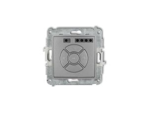 ICON Mechanizm elektronicznego sterownika roletowego (przycisk strefowy) srebrny metalik 7ISR-5
