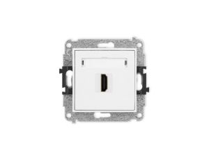 ICON Mechanizm gniazda pojedynczego HDMI 2.0 biały mat 25IHDMI-3