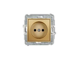 ICON Mechanizm gniazda pojedynczego bez uziemienia 2P (przesłony torów prądowych) złoty 29IGP-1p