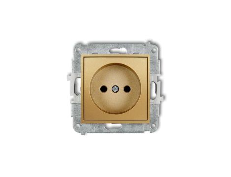 ICON Mechanizm gniazda pojedynczego bez uziemienia 2P (przesłony torów prądowych) złoty 29IGP-1p