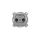 ICON Mechanizm gniazda abonenckiego RTV przelotowego 9dB srebrny metalik 7IG9P