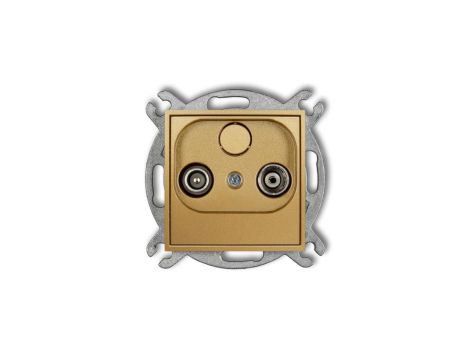 ICON Mechanizm gniazda abonenckiego RTV przelotowego 9dB złoty 29IG9P