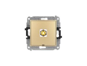 ICON Mechanizm gniazda pojedynczego RCA, bez pola opisowego (typu cinch - żółty, pozłacany) złoty 29IGRCABO-1