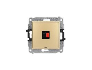 ICON Mechanizm gniazda głośnikowego pojedynczego, bez pola opisowego złoty 29IGGBO-1