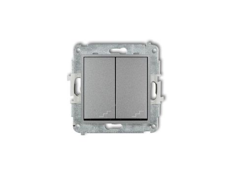 ICON Mechanizm łącznika podwójnego schodowego srebrny metalik 7IWP-33