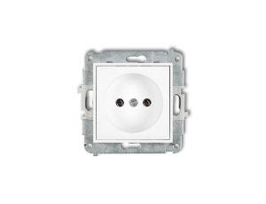 ICON Mechanizm gniazda pojedynczego bez uziemienia 2P (bez przesłon torów prądowych) biały mat 25IGP-1