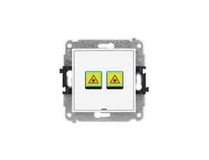 ICON Mechanizm gniazda światłowodowego/optycznego podwójnego, bez pola opisowego biały IGOPBO-2