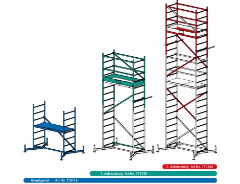 KRAUSE RUSZTOWANIE BAZOWE STALOWE CLIMTEC 3,0m ALUMINIOWE - 2