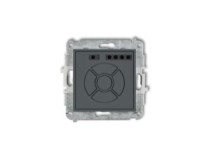 ICON Mechanizm elektronicznego sterownika roletowego (sterowanie lokalne i pilotem, sterowanie strefą) grafitowy mat 28ISR-3