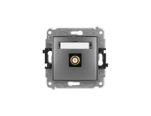 ICON Mechanizm gniazda antenowego pojedynczego typu F (SAT) pozłacany grafitowy 11IGF-1.1