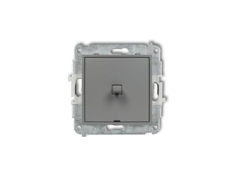 ICON Mechanizm łącznika schodowego w stylu amerykańskim (jeden klawisz bez piktogramu) szary mat 27IWPUS-3.1