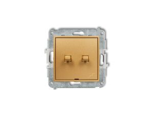 ICON Mechanizm łącznika jednobiegunowego ze schodowym (osobne zasilanie) w stylu amerykańskim złoty 29IWPUS-10.2