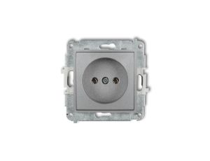 ICON Mechanizm gniazda pojedynczego bez uziemienia 2P (bez przesłon torów prądowych) srebrny metalik 7IGP-1